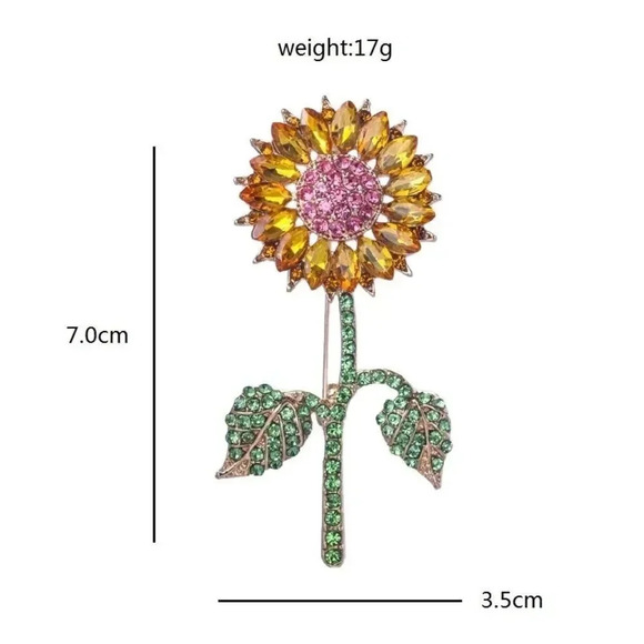 VQ Sunflower Brooch - Picture 5 of 6